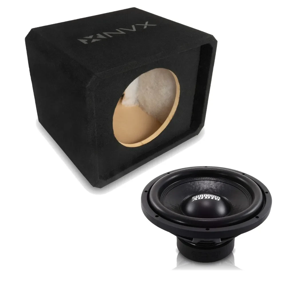 NVX NE121P Single 12" Slot Ported 3/4" MDF Sub Enclosure w/ E Series Subwoofer