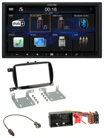 Alpine Bluetooth 2DIN MP3 DAB USB Autoradio für Fiat 500X ab 2016 klavierlack sc