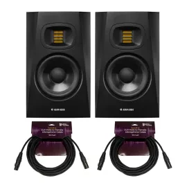 Adam Audio T7V 7-Inch Powered Studio Monitor (Pair) with 25Feet XLR Cables