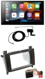 Pioneer MP3 USB Bluetooth DAB 2DIN Autoradio für Mercedes B- A-Klasse 04-12 schw