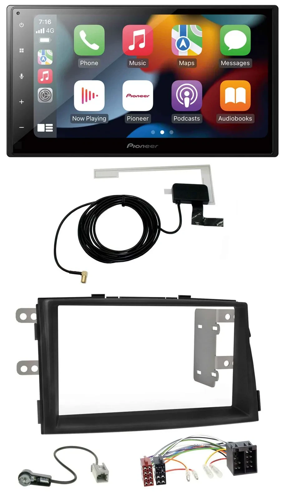 Pioneer MP3 USB Bluetooth DAB 2DIN Autoradio für Kia Sorento II XM 2009-2012