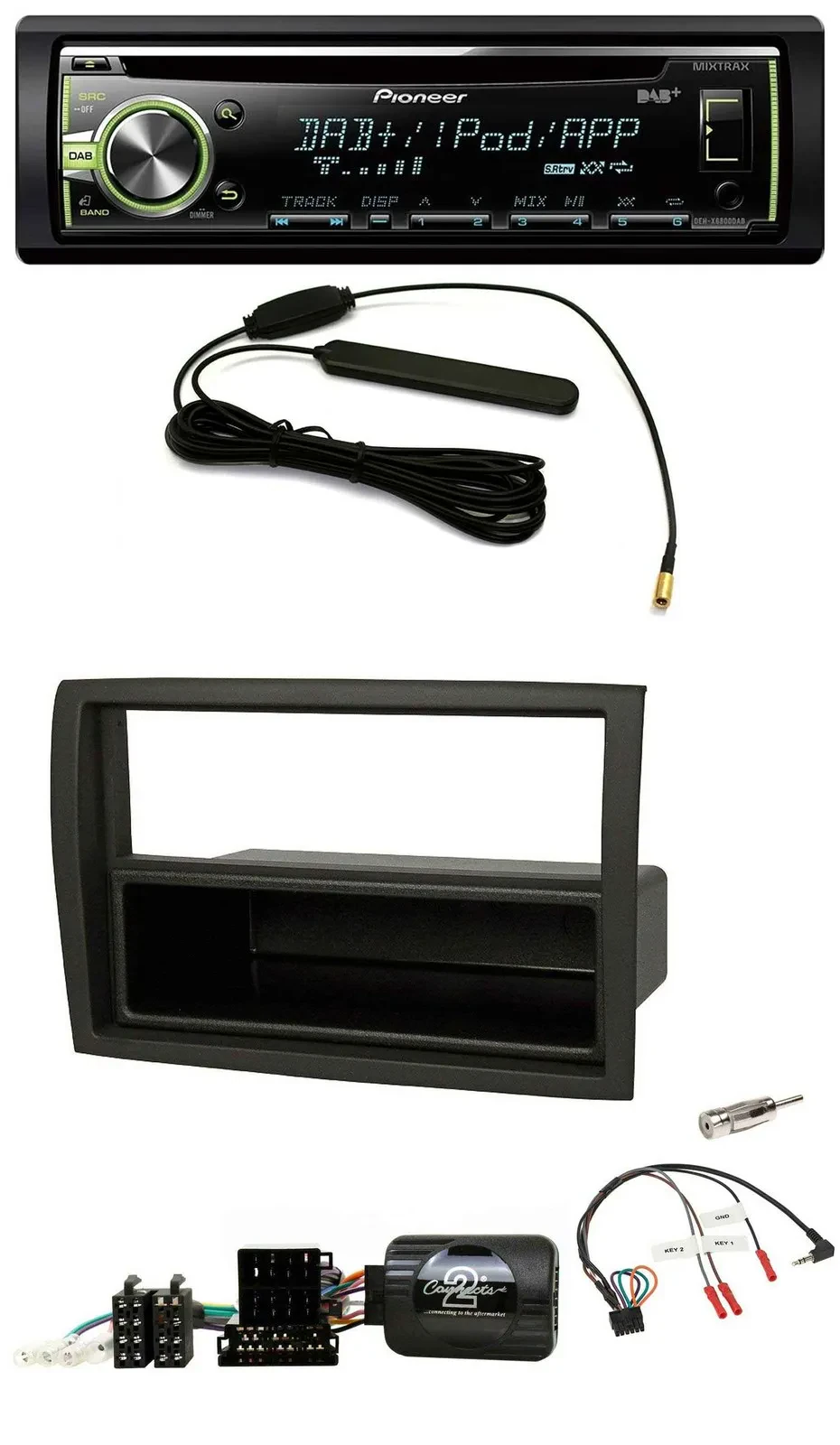 Автомагнитола для Fiat Ducato 2012–2015 Pioneer MP3 USB CD DAB, черный