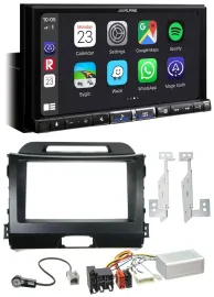 Alpine 2DIN DAB USB Lenkrad Bluetooth Autoradio für Kia Sportage 3 10-15 Navi sc