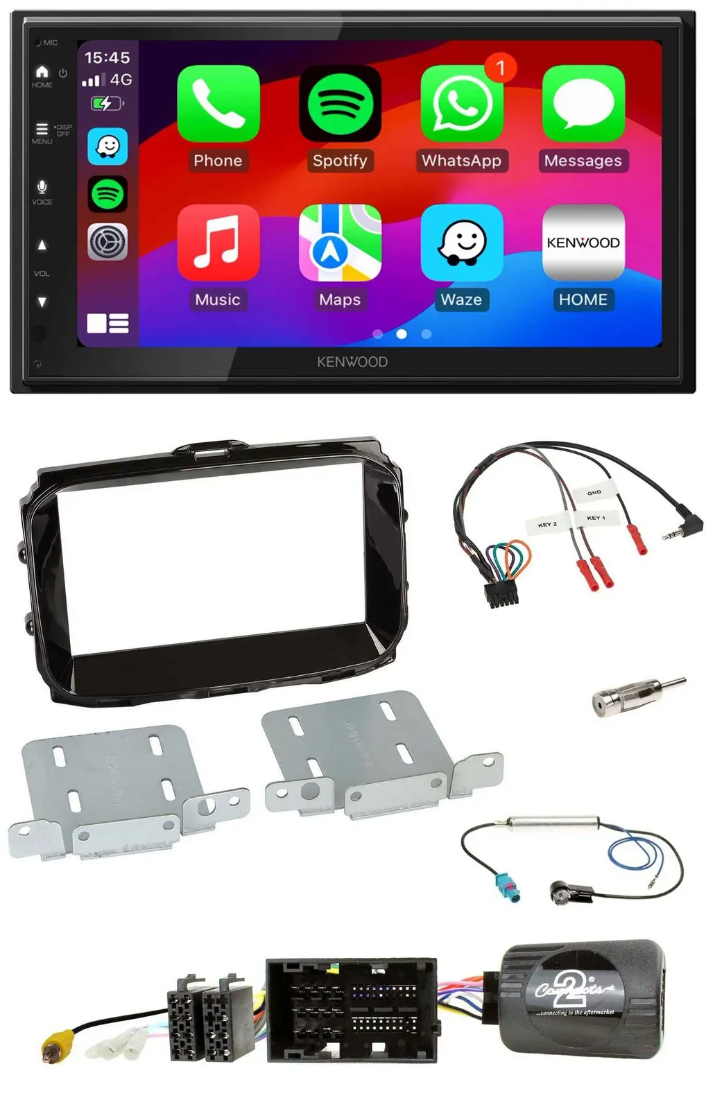 Автомагнитола Kenwood 2DIN USB Bluetooth DAB для Alfa Romeo Giulietta 2014–2021