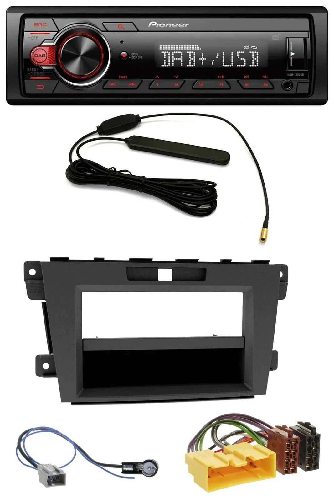 Pioneer MP3 DAB 1DIN AUX USB Autoradio für Mazda CX-7 (2009-2013)