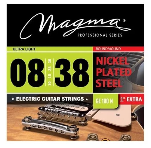 Струны для электрогитары Magma Strings GE100N Nickel Plated Steel 8-38