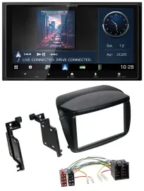Автомагнитола Kenwood 2 DIN, Bluetooth, USB, DAB, MP3 для Fiat Doblo (с 2010), Opel Combo