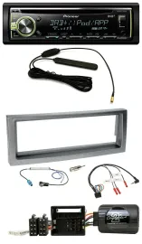 Pioneer MP3 USB CD DAB Lenkrad Autoradio für Citroen C5 ab 2005 grau-metallic