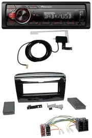 Автомагнитола Pioneer 1-DIN MP3 DAB USB AUX для Lancia Y (с 2012), черный, глянцевый