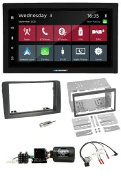 Blaupunkt 2DIN Lenkrad USB Bluetooth DAB Autoradio für Fiat Idea 2006-2012 grau