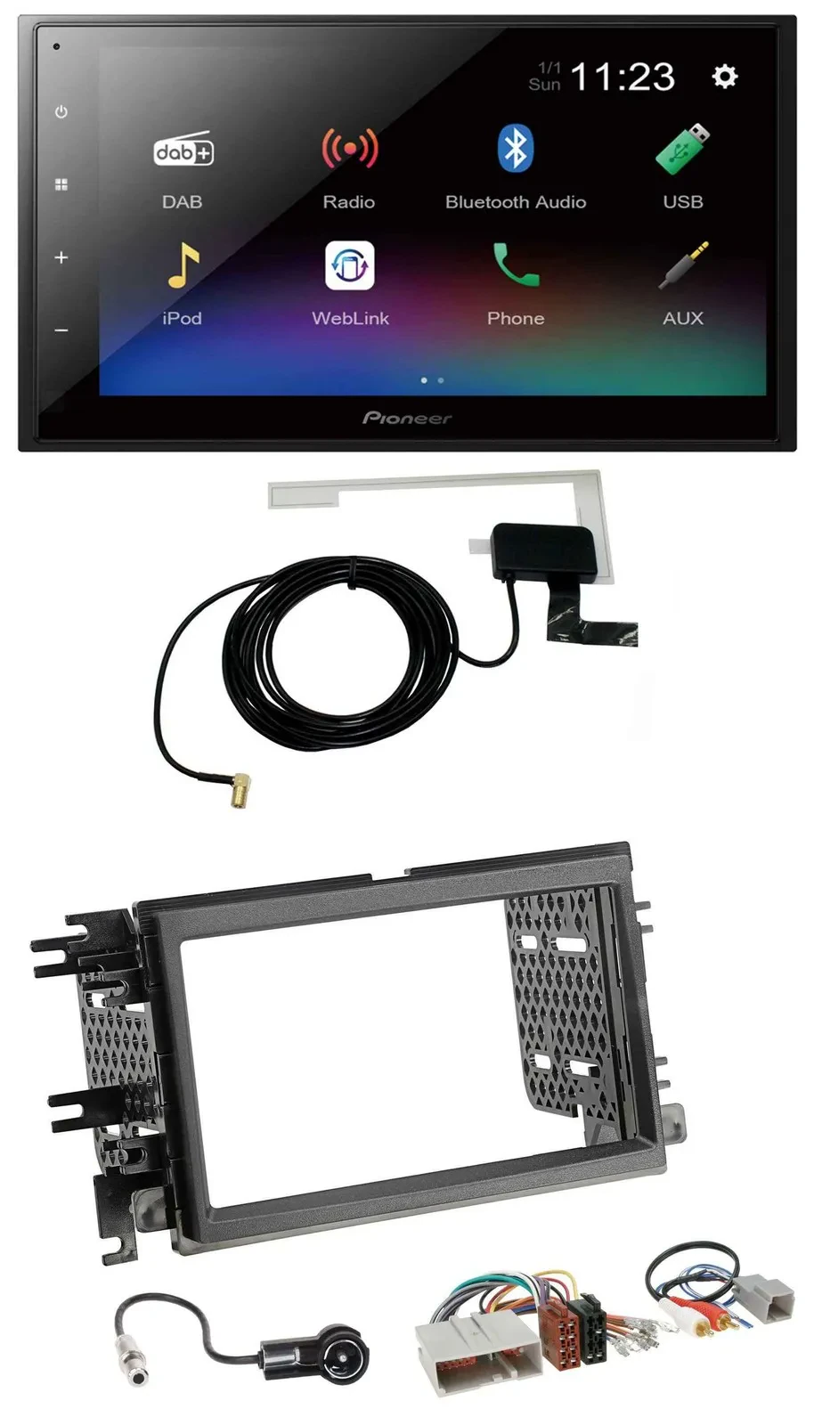 Pioneer DAB MP3 Bluetooth 2DIN USB Autoradio für Ford Mustang F 150 04-09