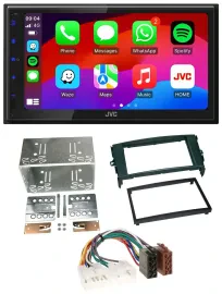JVC Bluetooth 2DIN MP3 DAB USB Autoradio für Toyota Auris 07-12 schwarz