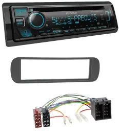 Kenwood Bluetooth USB CD MP3 DAB Autoradio für Lancia Y (1996-2004) - schwarz