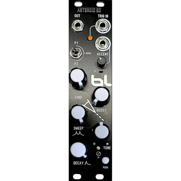 Модульный студийный синтезатор Blue Lantern Accented Asteroid V4 Analog Bass Drum Eurorack Synth Module