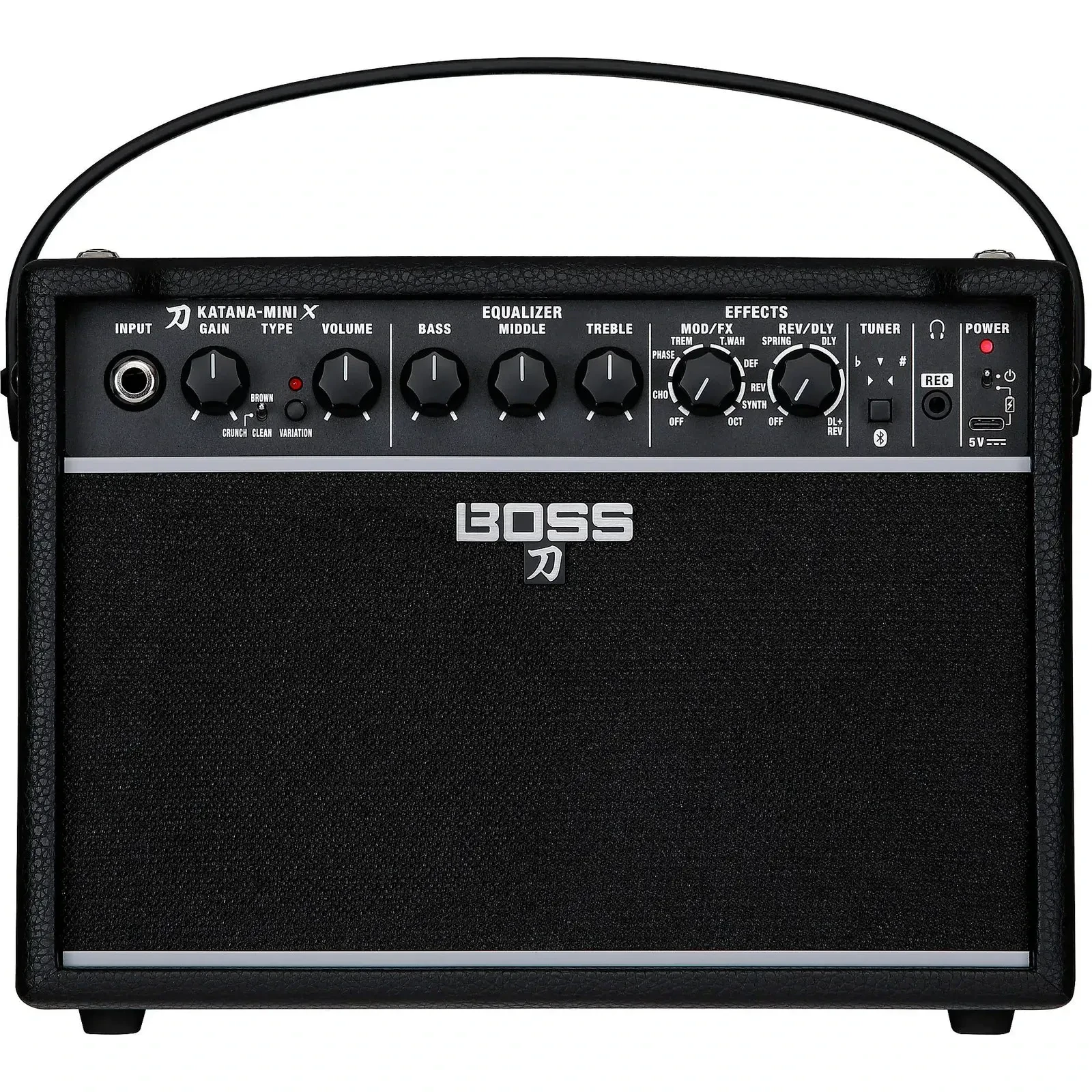 Гитарный комбоусилитель Boss Katana Mini X 10 Вт, 1x5", чёрный, питание от батарей, без блока питания