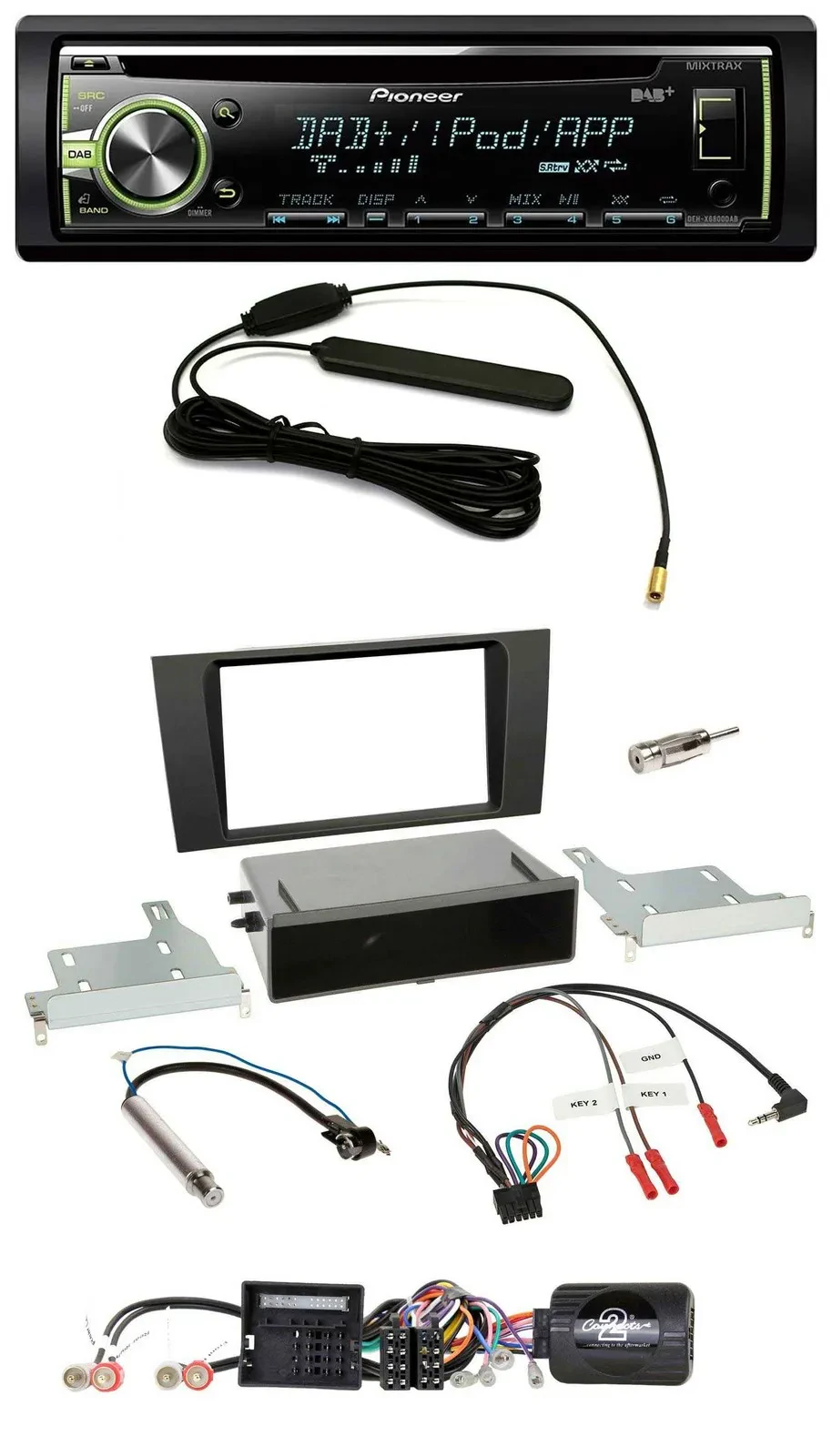 Pioneer MP3 USB CD DAB Lenkrad Autoradio für Audi A4 (2000-2001)