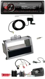 Автомагнитола Pioneer USB DAB Bluetooth для Hyundai i20 (2009–2011), ISO, серебристая