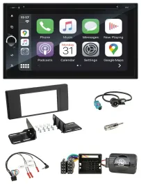 Blaupunkt DAB USB Bluetooth Lenkrad 2DIN TMC Navigation für BMW X5 E53 2000-2006
