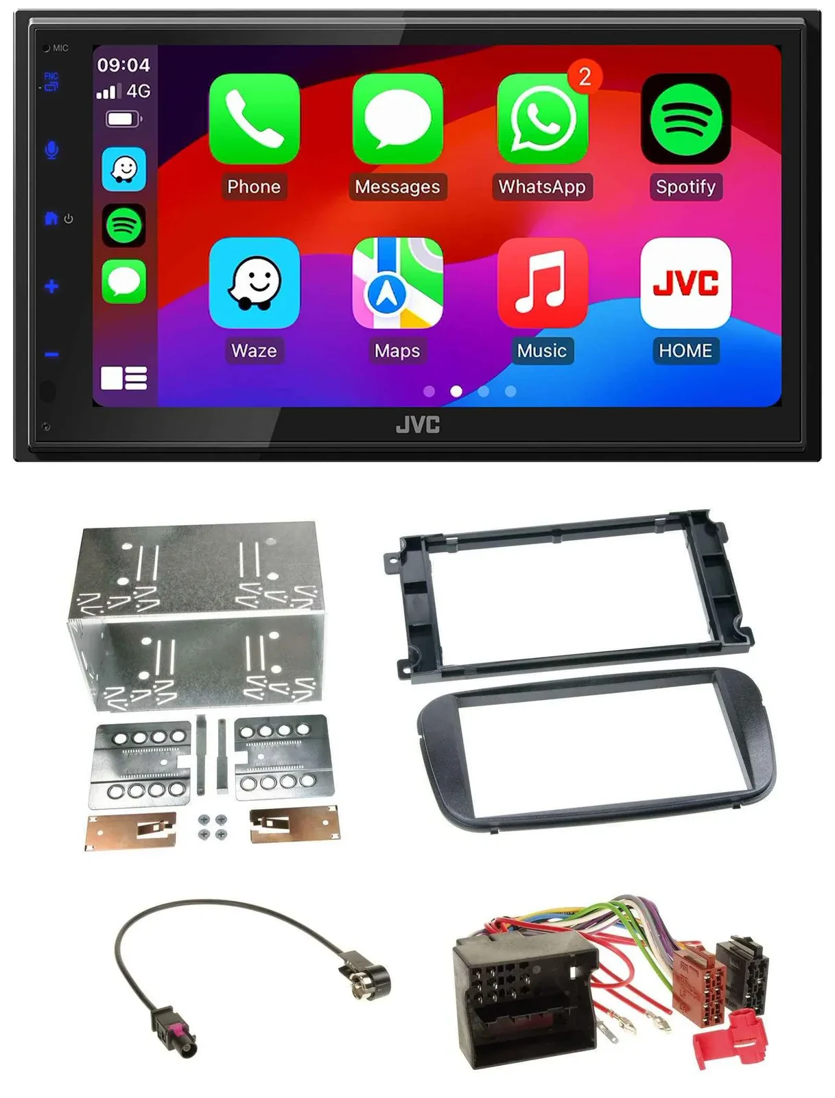 JVC Bluetooth USB MP3 2DIN DAB Autoradio für Ford S-Max Mondeo ab 2007 Profi sch