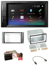 Pioneer DAB MP3 2DIN Bluetooth USB Autoradio für Ford Fiesta Focus 2004-2008 sil