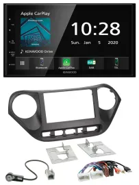 Автомагнитола Kenwood 2-DIN Bluetooth, DAB, MP3, USB, AUX для Hyundai i10 (с 2013)