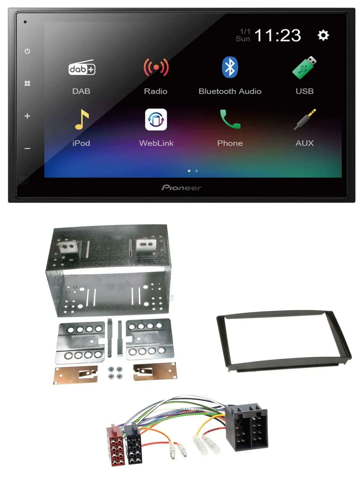 Автомагнитола Pioneer 2-DIN, USB, Bluetooth, DAB, MP3 для Kia Ceed 01–09 и proCeed 08–11