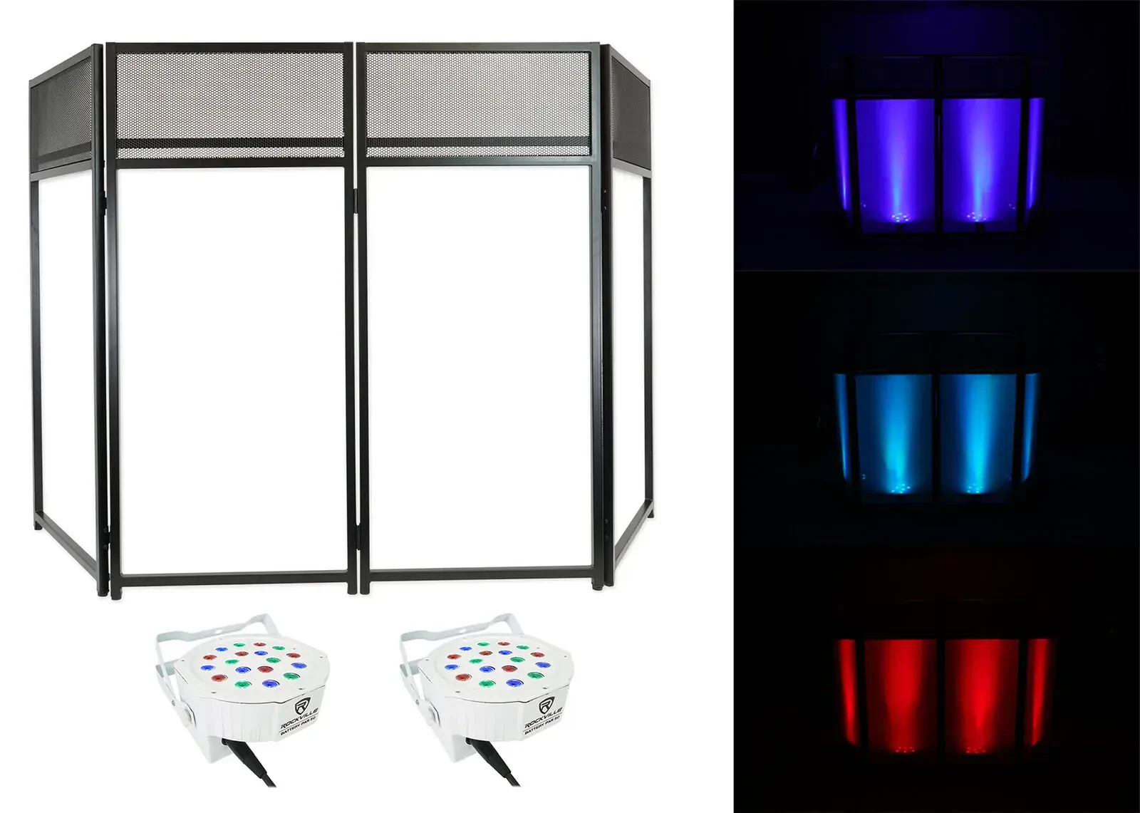 Комплект светового оборудования Rockville ROCKBOOTH XL+BATTERY PAR 50 WH Backyard