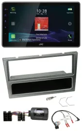 JVC DAB Lenkrad Bluetooth USB Autoradio für Opel Corsa C 00-04 aluminium