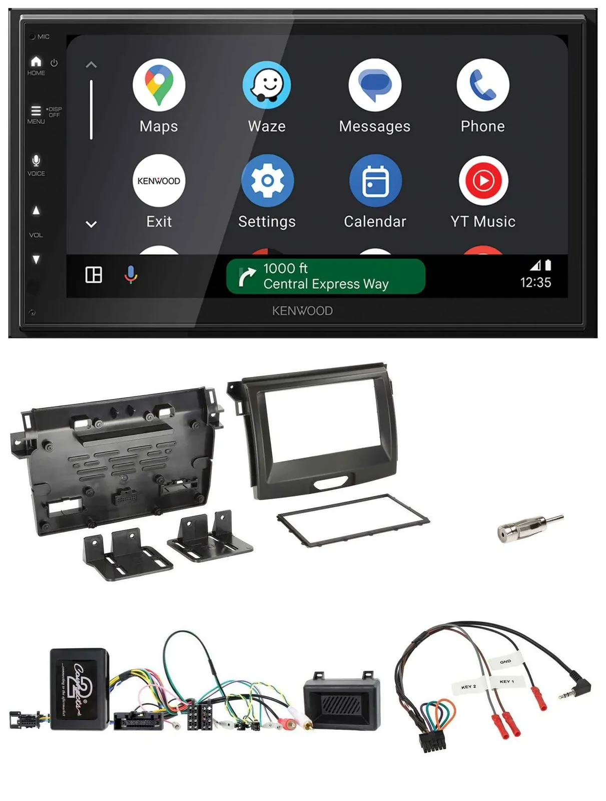 Kenwood DAB Bluetooth USB Lenkrad 2DIN Autoradio für Ford Ranger 2AB ab 04/2015