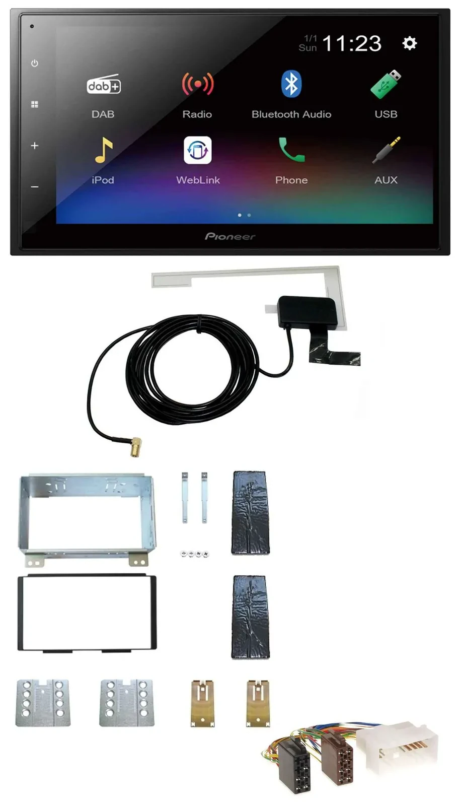 Pioneer DAB MP3 Bluetooth 2DIN USB Autoradio für Kia Carnival II VQ 06-11