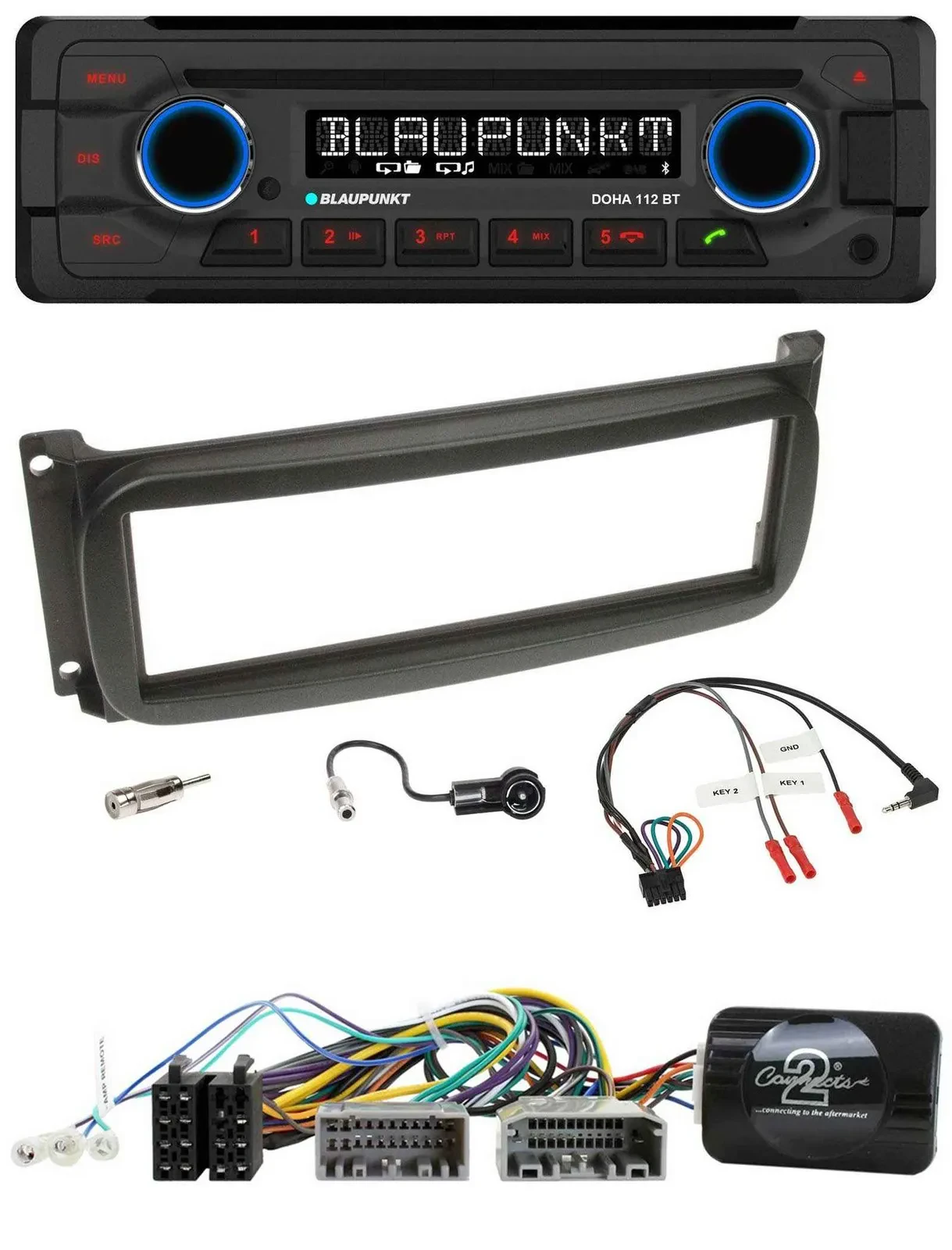 Blaupunkt Lenkrad MP3 CD Bluetooth USB Autoradio für Chrysler Dofge RAM ab 2002