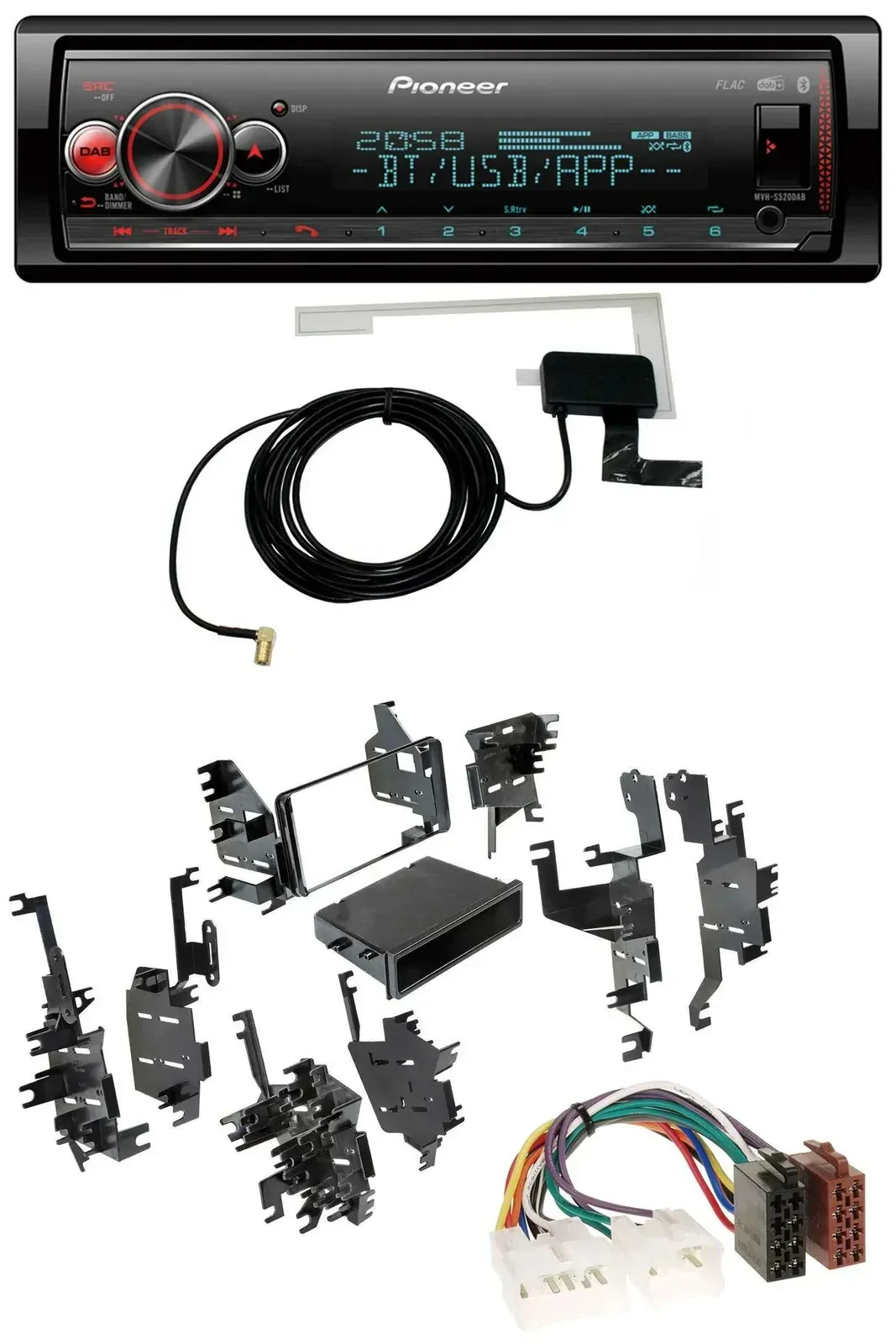 Автомагнитола Pioneer для Toyota Highlander/Matrix/RAV4 Bluetooth, DAB, USB, MP3