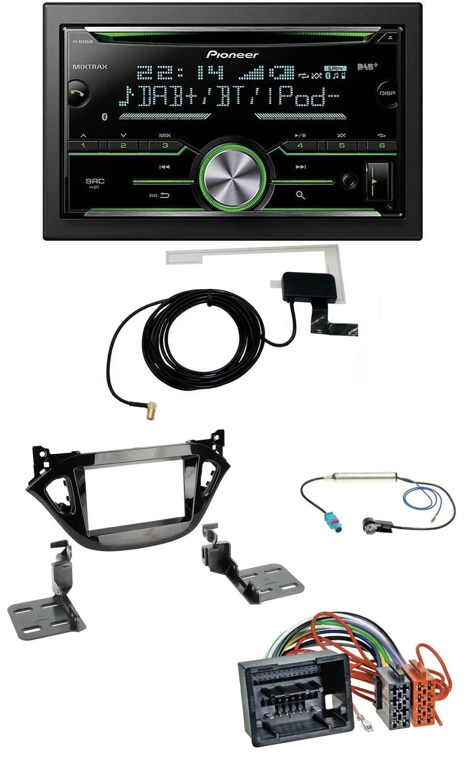 Автомагнитола Pioneer 2DIN, CD, USB, MP3, Bluetooth, DAB для Opel Adam/Corsa E (2017–2019)