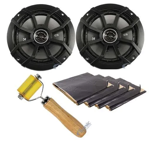 Пассивная акустическая система для автомобиля Kicker 43CSC654 6.5", 600W, 4 Ohm, коаксиальная, с комплектом виброизоляции NVX (набор)