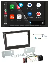 JBL MP3 DAB Bluetooth USB 2DIN Autoradio für Fiat Doblo ab 15 schwarz