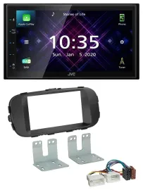 JVC DAB 2DIN MP3 Bluetooth USB Autoradio für Kia Soul ab 14 PS schwarz