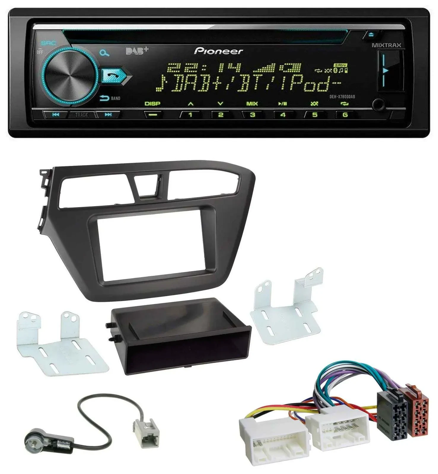 Автомагнитола для Hyundai i20 (2014–2020) Pioneer DAB MP3 CD USB Bluetooth