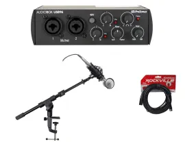 PRESONUS AUDIOBOX 96 2x2 Audio 2.0 Recording MIDI Interface+Mic+Cable+Stand