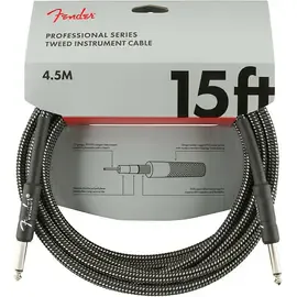 Инструментальный кабель Fender Professional Series Straight to Straight Inst Cable 15 ft. Gray Tweed