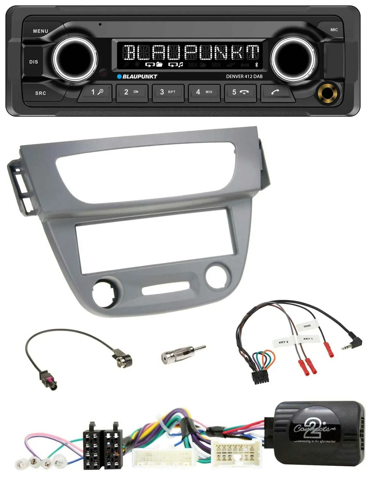 Blaupunkt Bluetooth DAB Lenkrad USB Autoradio für Renault Megane 3 2012-2014 gra