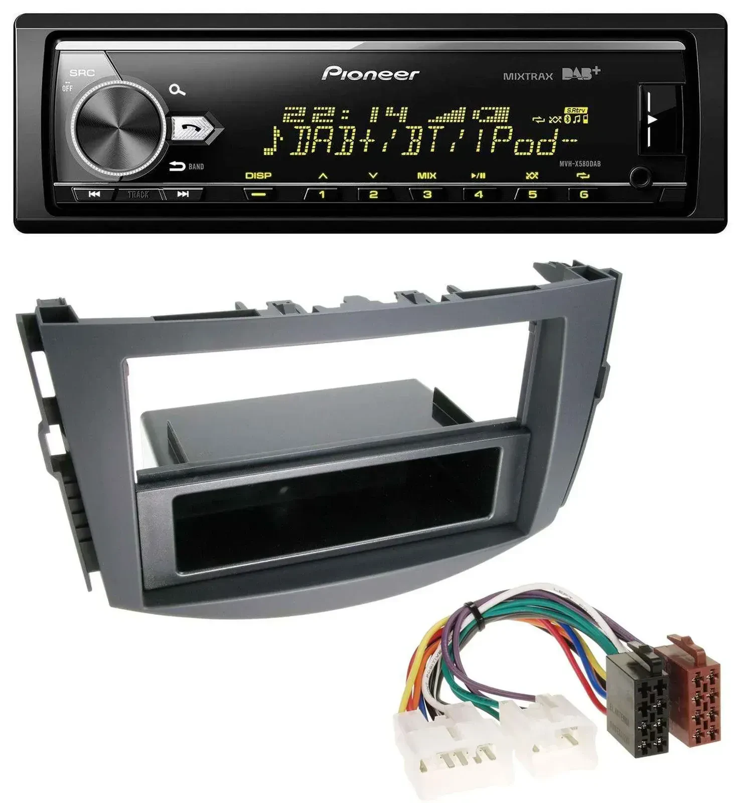 Автомагнитола для Toyota RAV4 Pioneer Bluetooth, USB, DAB, MP3