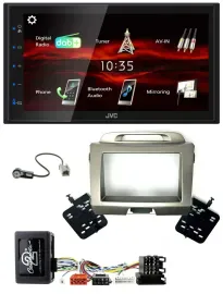 JVC USB Bluetooth Lenkrad DAB 2DIN Autoradio für Kia Sportage 3 Navi 10-15 silbe