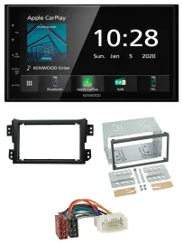 Kenwood Bluetooth MP3 DAB USB 2DIN Autoradio für Opel Agila B Suzuki Splash 2008