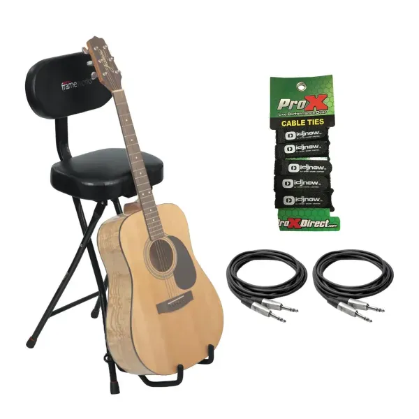 Gator Frameworks GFW-GTR-SEAT Combo Guitar Performance Seat + Cables idjnow