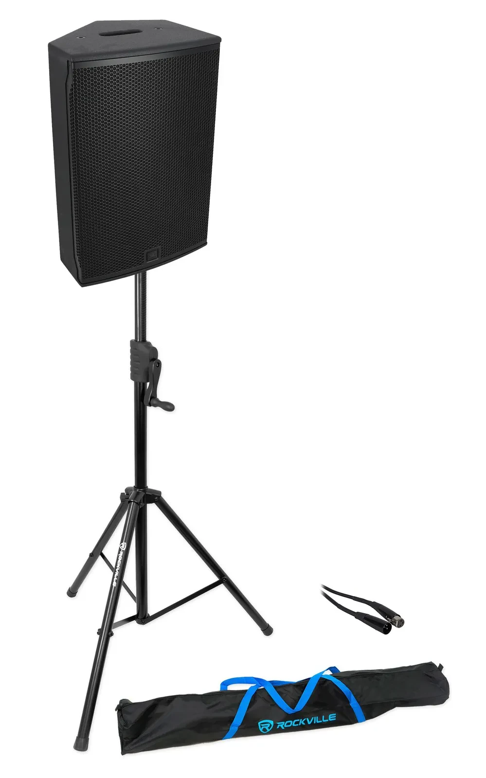 JBL SRX912M 12" 600 Watt Powered Active DJ PA Speaker w/DSP+Stand+Cable+Bag