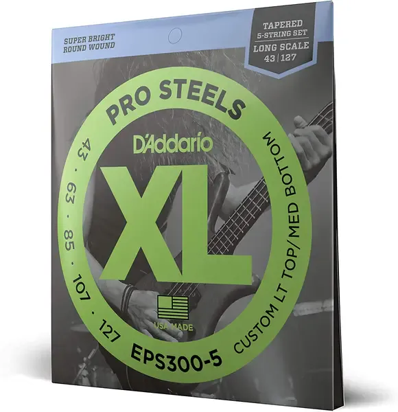 Струны для 5-струнной бас-гитары D'Addario ProSteels EPS300-5 43-127