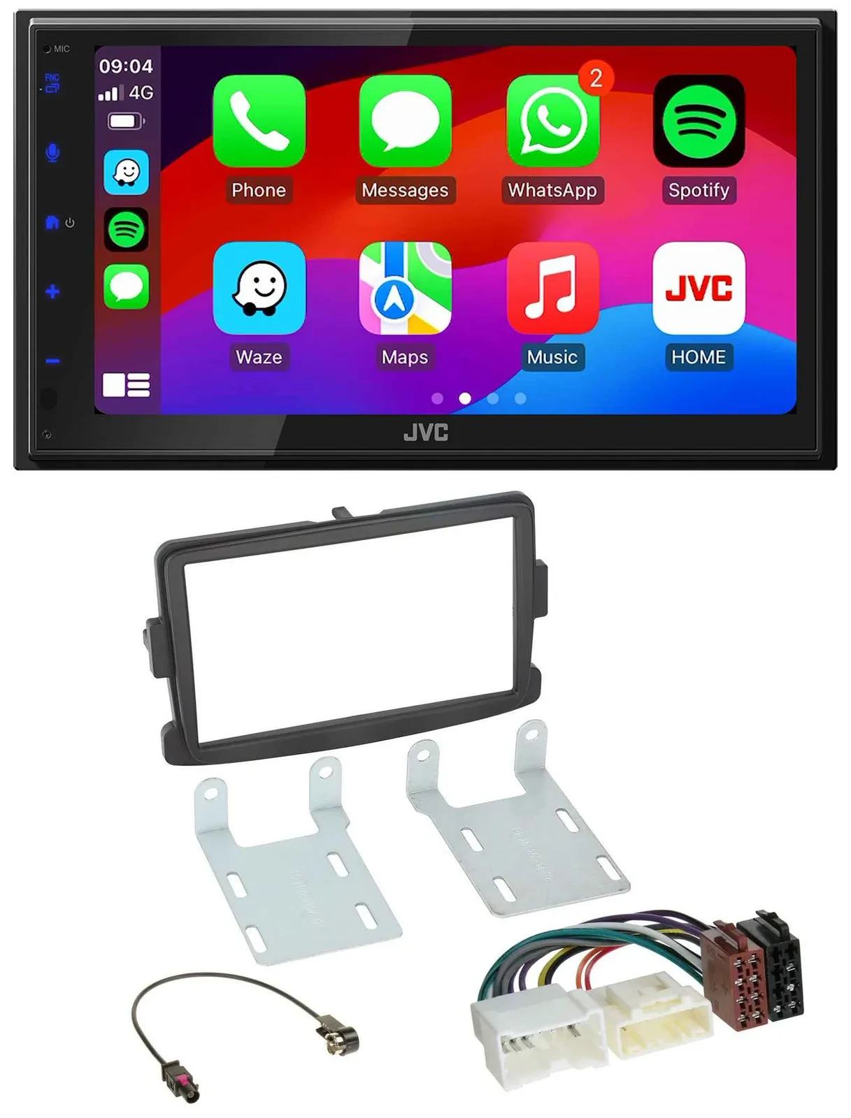 JVC Bluetooth USB MP3 2DIN DAB Autoradio für Dacia Sandero Opel Vivaro Renault T