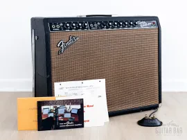 1965 Fender Twin Reverb Black Panel Vintage Tube Amp 2x12 w/ Ftsw & Paperwork