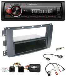 Автомагнитола Pioneer Bluetooth, USB, DAB для Smart ForFour 2004–2006, черная