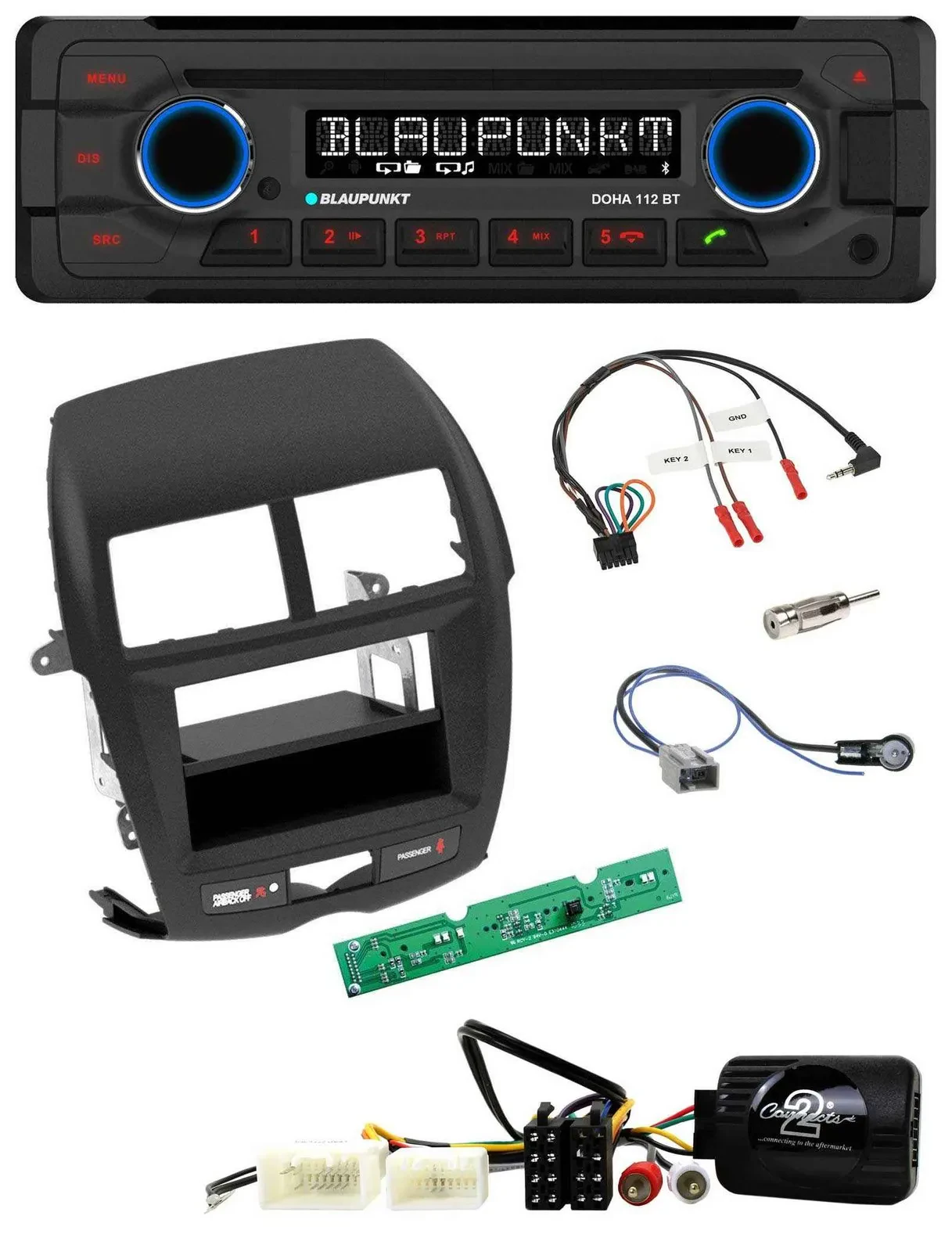 Blaupunkt Lenkrad MP3 CD Bluetooth USB Autoradio für Mitsubishi ASX 2010-2014
